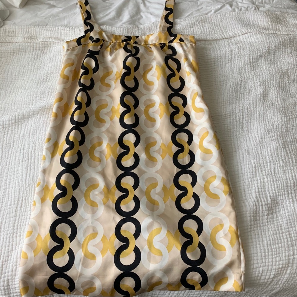 JCREW silk geometric print dress